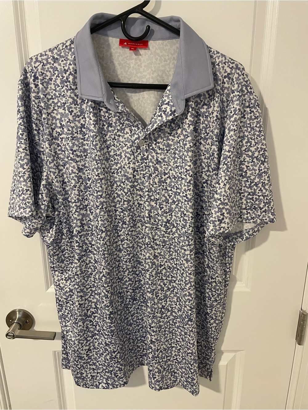 Redvanly Performance Short Sleeve Polo - Light Blue Floral